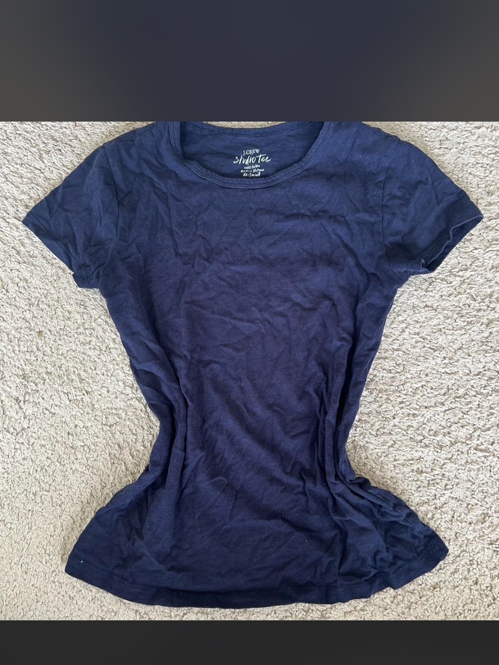 J. Crew Navy Short-Sleeve Slim Tee